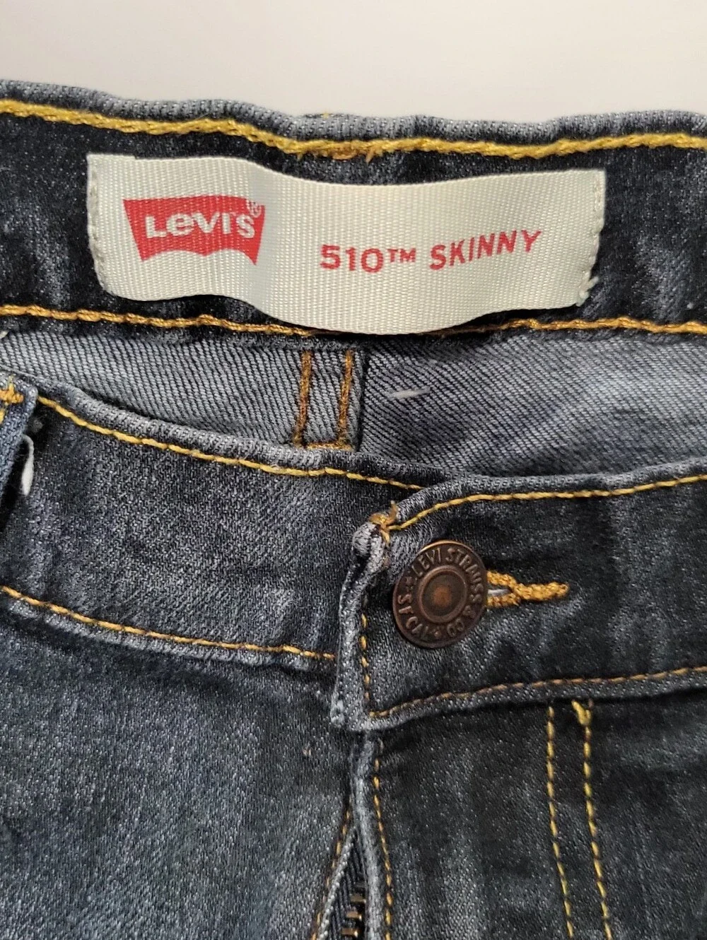 Levi's Mens Blackened Blue Skinny Jeans